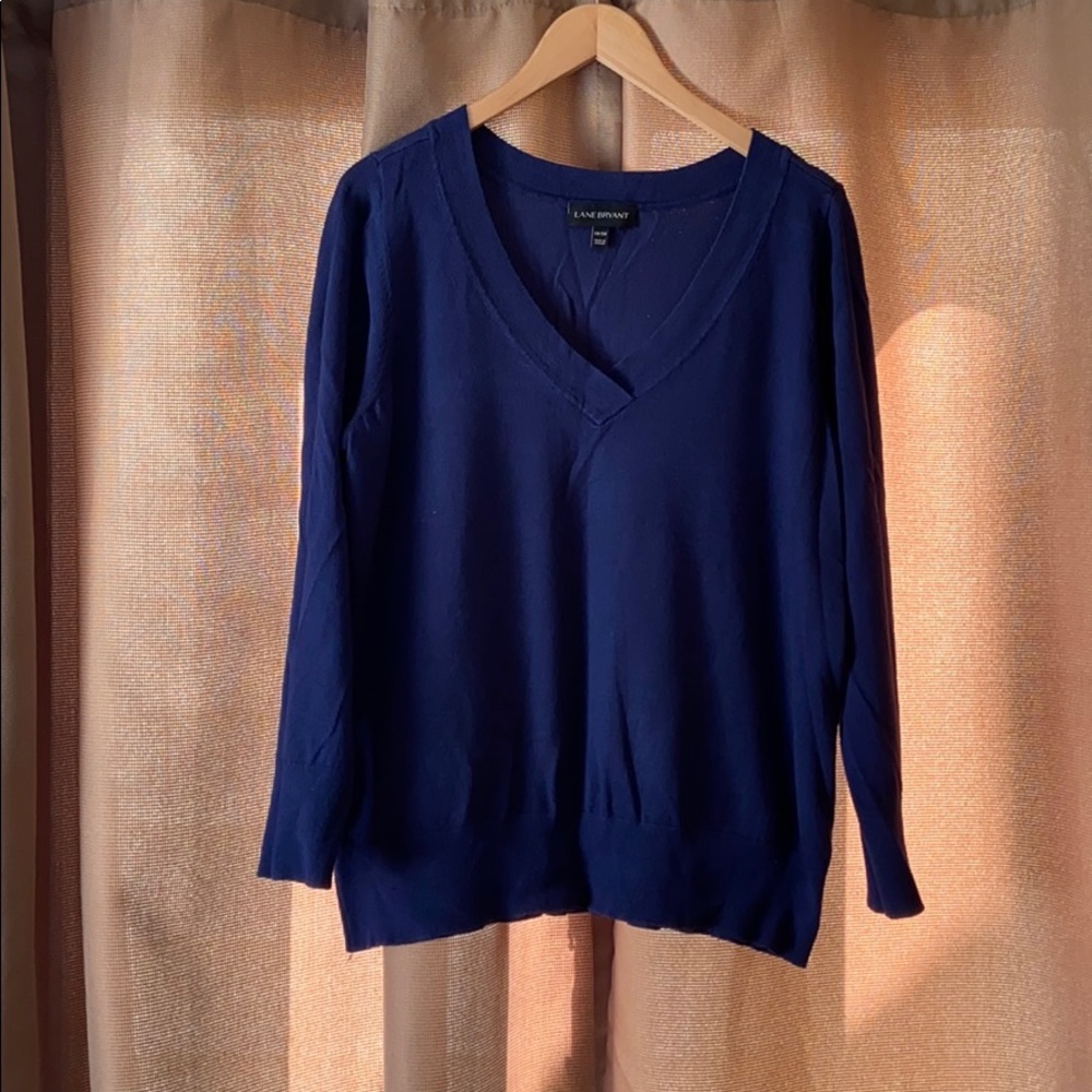Navy blue Lane Bryant V-Neck sweater